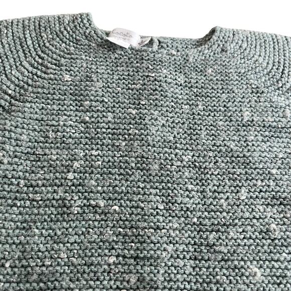 Tocoto Vintage Girls Green Blue Heathered Wool Blend Sweater size 12 Months - Picture 2 of 6